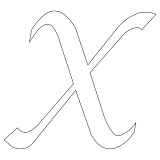 calligraphy font capital x